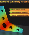 Twenty Pack Heavy Duty Weld On Gusset Plates Quarter Inch Thick Half Inch Holes Crafted From A572 Grade 50 Steel showing a colorful triangular brace.
