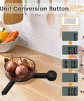 Folding Digital Kitchen Scale With LCD Display Ultra Portable Grab And Go Food Scale For Precise Weighing on kitchen counter