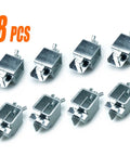 Ycauty 16 Piece Butt Welding Clamp Set Durable Iron Clamps For Precise Metal Plate Joining, 8 pieces of sturdy metal clamps.