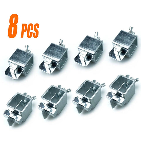 Ycauty 16 Piece Butt Welding Clamp Set Durable Iron Clamps For Precise Metal Plate Joining, 8 pieces of sturdy metal clamps.