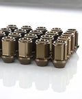 Set of 20 Leggdura Bronze Race-Ready Lug Nuts 12mm by 1.25 Thread Ultra Lightweight Duralumin with Closed End and Flange Lock