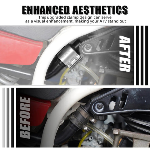 Exhaust Sleeve Clamp Band For Yamaha Blaster 200 1988-2006 And Banshee 350 1987-2006 Quad Bolt-On Replacement Part 1W2-14714-00-00 Silver upgrade comparison