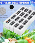 Close-up of Fridge Air Filter Replacement Cartridge 6 Pack That Keeps Odors Out For Up To 6 Months Fits Whirlpool Maytag KitchenAid JennAir Kenmore AIR1 Fresh Flow White