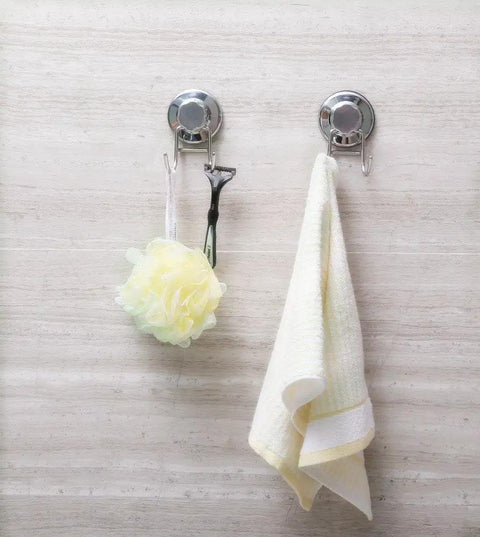 Powerful Vacuum Suction Cup Hooks for Shower and Bathroom on Flat Smooth Surfaces Like Ceramic Tile Glass Mirror Granite and Stainless Steel NeverRust Black 4 Pack Great for Towels Robes and Coats with Strong Hold and Easy Non Marking Installation