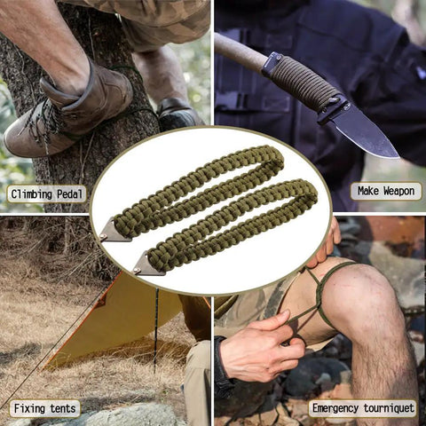 Pocket Chainsaw With Paracord Handle 36 Inch Folding Chain Saw With 16 Teeth For Quick Wood And Tree Cutting Emergency Survival Gear For Camping Backpacking Hiking And Hunting Ultra Lightweight Portable Hand Saw For Outdoors