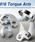 Two Pack Universal M16 Torque Arm Conversion Kit For E Bike Hub Motor Installations Front Or Rear Heavy Duty Bike Maintenance Tool For Adult Electric Bicycles Includes 86mm Arm 16x10mm Clamp Openings 3mm Arm Thickness, stainless steel