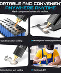 Cordless Battery Spot Welder Handheld Mini Welding Machine With 2000mAh Rechargeable Battery Portable Weld Tool in use
