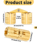 Six 8 Mm Hidden Brass Hinges With 24 Screws For Concealed Cabinet Hardware, 180 Degree Opening, Perfect For DIY Jewelry Box