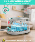 Heavy Duty 1500W Steam Cleaner With 4 Bar Pressure And 1.5L Tank Plus 16 Accessories showing 1.5L water tank in use.