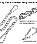 Sturdy Stainless Steel Hammock Chains With Four Carabiners For Indoor Outdoor Use Heavy Duty Hanging Hardware Supports Up To 1500 Lb