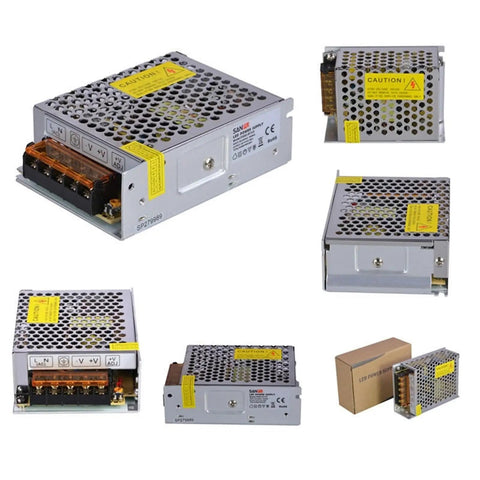 LED Switching Power Supply 24V 2.5A 60W Driver For 110V To 220V AC DC Lighting Systems High Efficiency Compact Transformer The Workhorse For LED Strips And Fixtures., compact metal LED power supply with vented case and terminal block