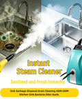 Heavy Duty Steam Cleaner With Boss Level 3.5L Tank And 30 Minute Runtime For Auto Detailing, cleaning dirty kitchen sink.