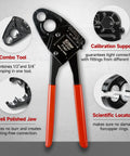 Angle Head PEX Crimping Tool for Copper Rings 1/2 and 3/4 Inch IWS-1234C Angle Combo Crimper details and specifications