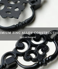Close-up of 8 Pack Matte Black Drop Bail Drawer Pulls Two And A Half Inch Center Vintage Cabinet Handles premium zinc alloy design