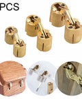 Barrel Hinges For Cabinets And Boxes Concealed Invisible Hinges Brass Finish 8-12mm For Furniture Hardware 4-piece set
