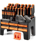 126 Piece Magnetic Screwdriver Set With Plastic Organizer For Home Projects A Must Have DIY Tool Kit Built For Quick Fixes And Big Projects Magnetizer Demagnetizer Great Gift For Men And Women displayed front view