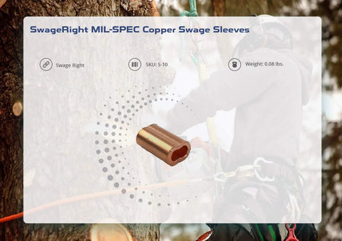 Beefy Copper Swage Sleeves And Ferrule Clips For One Sixteenth Inch Wire Rope Oval Duplex Crimping Loop Fittings Pack Of 300 Built For Hand Or Machine Swaging, copper sleeve