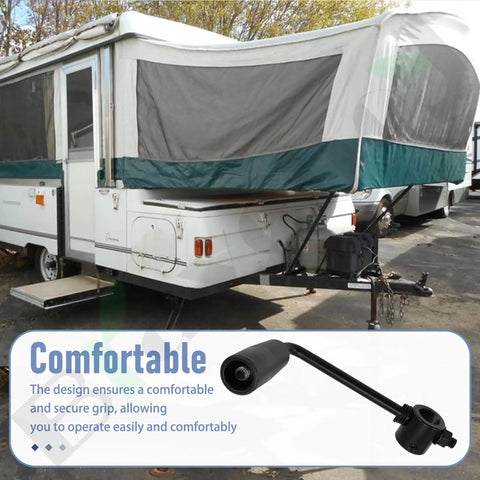 Heavy Duty 7 Inch Tarp Crank Handle Assembly Part 3008176A shows secure grip design for dump trailers and DTR tarp kits.