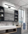 Bathroom with Dope Sleek Black Vanity Light 23.6 Inch LED Up and Down Fixture With Frosted White Acrylic Diffusers, modern decor