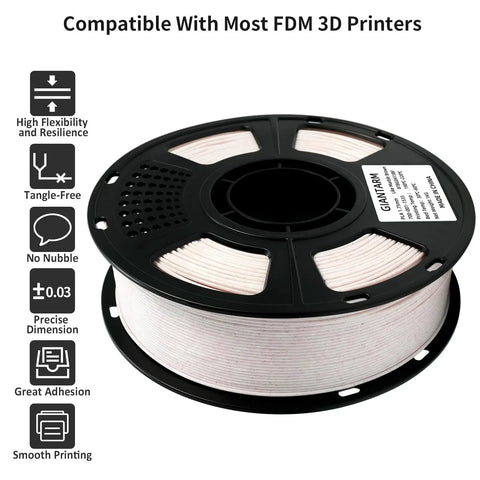1.75mm PLA Filament For 3D Printer Marble Brown Stone Color 1KG Spool Rock Solid Strength Smooth As Butter Prints Killer Build Quality Built Tough For DIY Creators And Pro Makers Seeking No Sweat Reliable Performance Daily