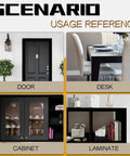 Usage scenarios for Melamine Edge Banding Black One And A Half Inch By 250 Feet With Hot Melt Adhesive on door, desk, cabinet, laminate.