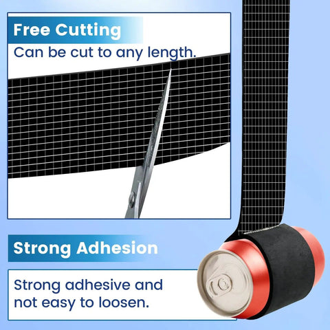 No Nonsense Weatherproof Pipe Insulation Tape Roll 13 Ft By 2 In Self Adhesive Foam Wrap in black with scissors cutting.