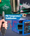 Hot Air Rework Soldering Station With Temperature Control And Adjustable Air Flow, Digital Display For SMD Soldering
