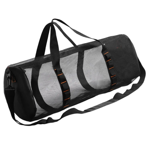 Large Capacity Mesh Gear Duffel Bag For Diving And Snorkeling Equipment Tear Resistant Nylon Travel Gym Duffel with mesh body