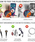 ESD grounding kit conductivity test process with multimeters for 4 In 1 ESD Grounding Kit With Anti Static Wrist Strap ESD Plug Screw Stud And 10 Ft Grounding Cord With 2 Banana Jacks For Antistatic Bench Table Floor Mat Ground By Outlet Socket Silicone Wristband compatibility.