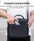 Person placing Landing Gear For DJI Air 3 And Air 3S, Foldable Extended Quick Release Drone Protector into a bag