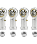 Beefy Heavy Duty PHSB6 Rod End Bearings Pack of 4 Pre Lubricated 3/8 Inch Bore with 3/8-24 Right Hand Female Thread Ideal for Hydraulic Cylinders CNC Machines Power Tools and Industrial Equipment, steel rod ends with nuts