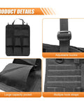Backseat Organizer With 8 Pockets Waterproof Oxford Car Seat Back Protector Hanging Behind Seat Storage Bag details view