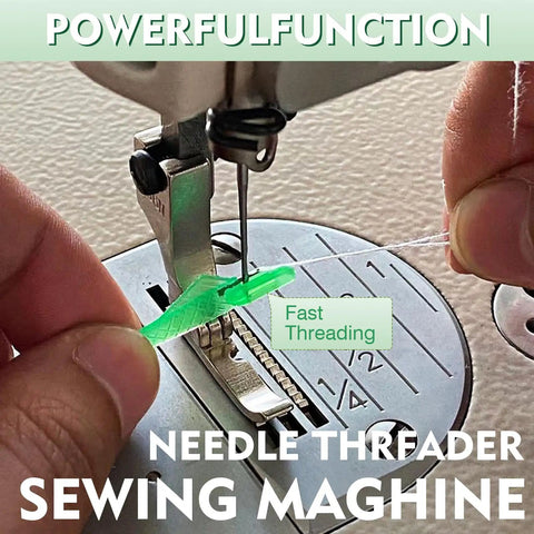 Sewing Machine Needle Threader Set For Fast Auto Threading, 2026 New Automatic Needle Threader Tool in use close-up