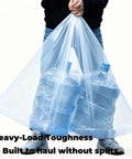 Heavy Duty Nylon Pack Liner Bags 20 By 36 Inch 10 Pack Thick Five Point Five Mil Clear Liners holding water jugs