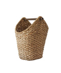 Bankuan Braided Oval Toilet Paper Basket With Wood Bar, decorative wicker holder, 13L x 10.5W x 16H, natural color