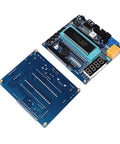 51 MCU No Frills Hands On Learning Kit Development Board with LCD1602, buzzer, and exposed wiring layout
