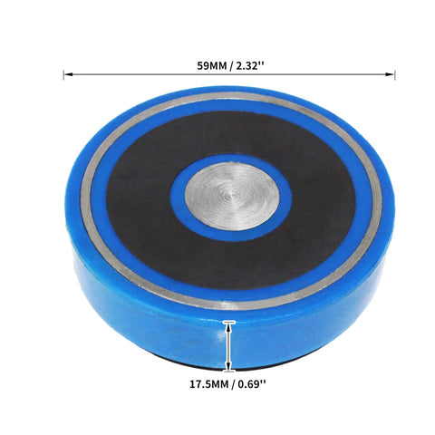 HFS magnetic base indicator back holder for AGD2 1-in dial indicator, blue, 59mm diameter, 17.5mm height