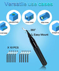 DKIBBITH 13-piece deburring tool set with 2 countersinks and 11 blades for burr removal on metal, plastic, and resin