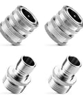 Must Have Heavy Duty Quick Connect Hose Fittings Three Quarter Inch GHT Garden Hose Set Stainless Steel Water Fittings Two Pack