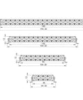 Technical diagram of Racing RC Car Roof Light Bar Kit 95mm LED Beads For 1/10 And 1/8 Scale Crawlers Upgrades