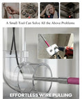 No Sweat Professional Electrician Wire Pulling Assistant Brushless Wireless Handheld Cable Feeder in use for effortless wire pulling.