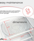 Rectangular Refrigerator Lazy Susan With 360 Degree Turntable, Game Changer For Fridge Organization And Pantry Storage, Space Saving Pull Out Shelf For Easy Access, Dimensions 16.5 By 11.5 By 1.5 Inches