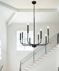 8 Light Black Farmhouse Chandelier Ceiling Light Fixture For Dining Room Modern Industrial Rustic Candle Hanging Lighting