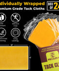 Premium Tack Cloth Pack Of 144 Pro Grade Dust And Particle Remover For Woodworking And Painting, 18x36 silicone-free cloths