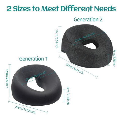 Breathe Easy Face Down Pillow For Eye Surgery Recovery Memory Foam Prone Sleep Support two sizes shown with dimensions