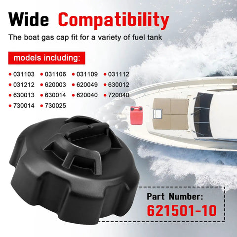 Marine Gas Cap For Boat Fuel Tank Fits Tempo And Broad Range Of Marine Tanks For Manual Vent Cap Replacement Easy Install Black 1 Pack 62150110 Compatible With Tempo And Other Popular Tanks Seals Tight And Leak Proof