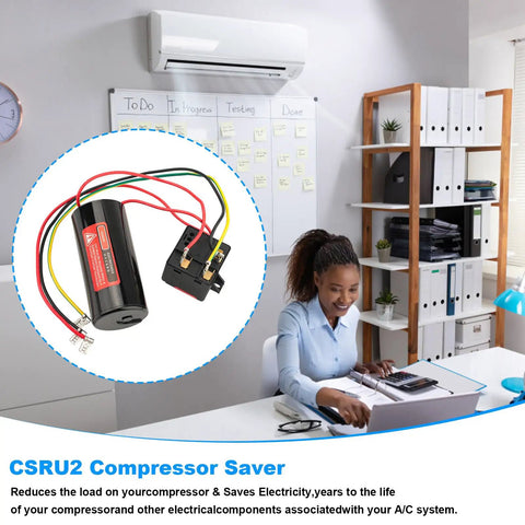 Hard Start Kit For Air Conditioner Compressor Saver Replacement HVAC Hard Start Capacitor For 1/2 To 5 Ton Systems No Fuss Install