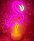 Pink Flamingo LED Neon Light Sign For Bedroom And Girls Room Decor USB Or Battery Powered Night Light On Stand Totally Cute Flamingo Neon Lamp With Warm Glow And Multicolor Accent Perfect Desk Or Tabletop Accent