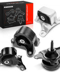 Heavy Duty Engine And Transmission Mount Kit For Acura Rsx And Honda Civic 2002 To 2006 Manual Transmission set of four with rubber mounts.
