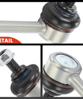 BMW Front Sway Bar Links Kit 2 Pack Direct Fit Stabilizer Links close-up showing metal construction and rubber bushings